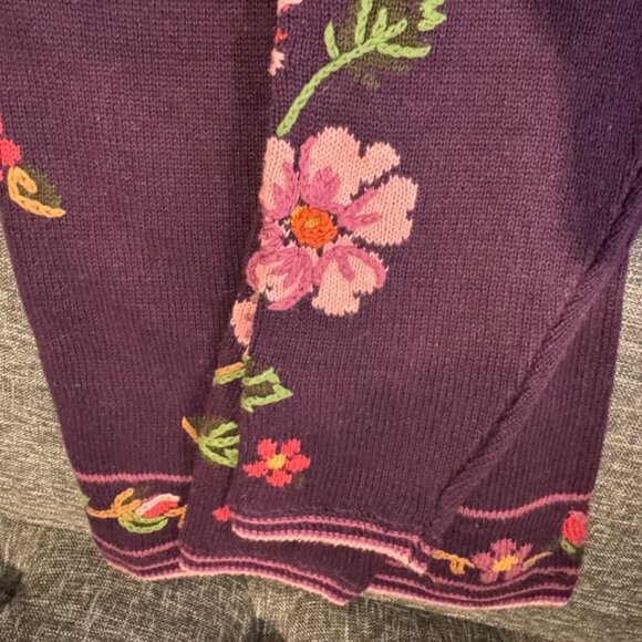 Vintage Coldwater Creek Cardigan Sweater 1X Embroidered Cottagecore Never Worn - Picture 7 of 11